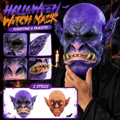 Celohlavová maska Halloweenský kostýmový doplněk Realistický design skřeta Flexibilní materiál Vhodné pro dospělé a teenagery na párty