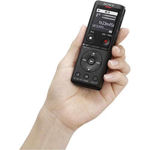 Sony IC Recorder USB 4GB Slim and Lightweight with S-Mic System, Up to 22 Hours of Continuous Use, Clear Voice Function, Black (ICD-UX570F B)