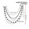 Water Droplet Fringe Tassel Chain Brooch Exaggerated Bead Fixed Ornament  Women Girls