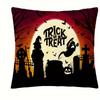 Spooky Halloween Trick Or Treat Pillow Covers For Haunted Home Decor Sofa Cushion Cover Holiday Party Decoration Gift
