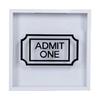 Travel Adventure Archive Shadow Box Square Ticket Stub Stamp Letter Photo Keepsake Storage Box with Slot Home Office Desktop Decoration