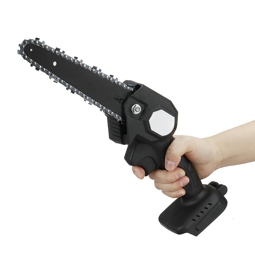 6 Inches 88V 1200W Mini Electric Chain Saw With Rechargeable Battery Woodworking Pruning One-handed Garden Logging Power Tool