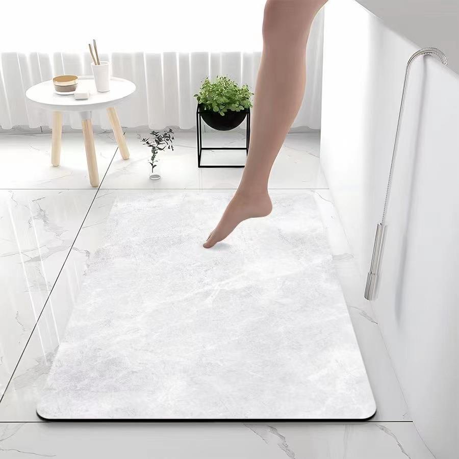 Легкий роскошный мраморный мягкий диатомовый грязевой абсорбирующий быстросохнущий коврик для ванной комнаты, входной двери, нескользящий коврик 60 * 90Cm