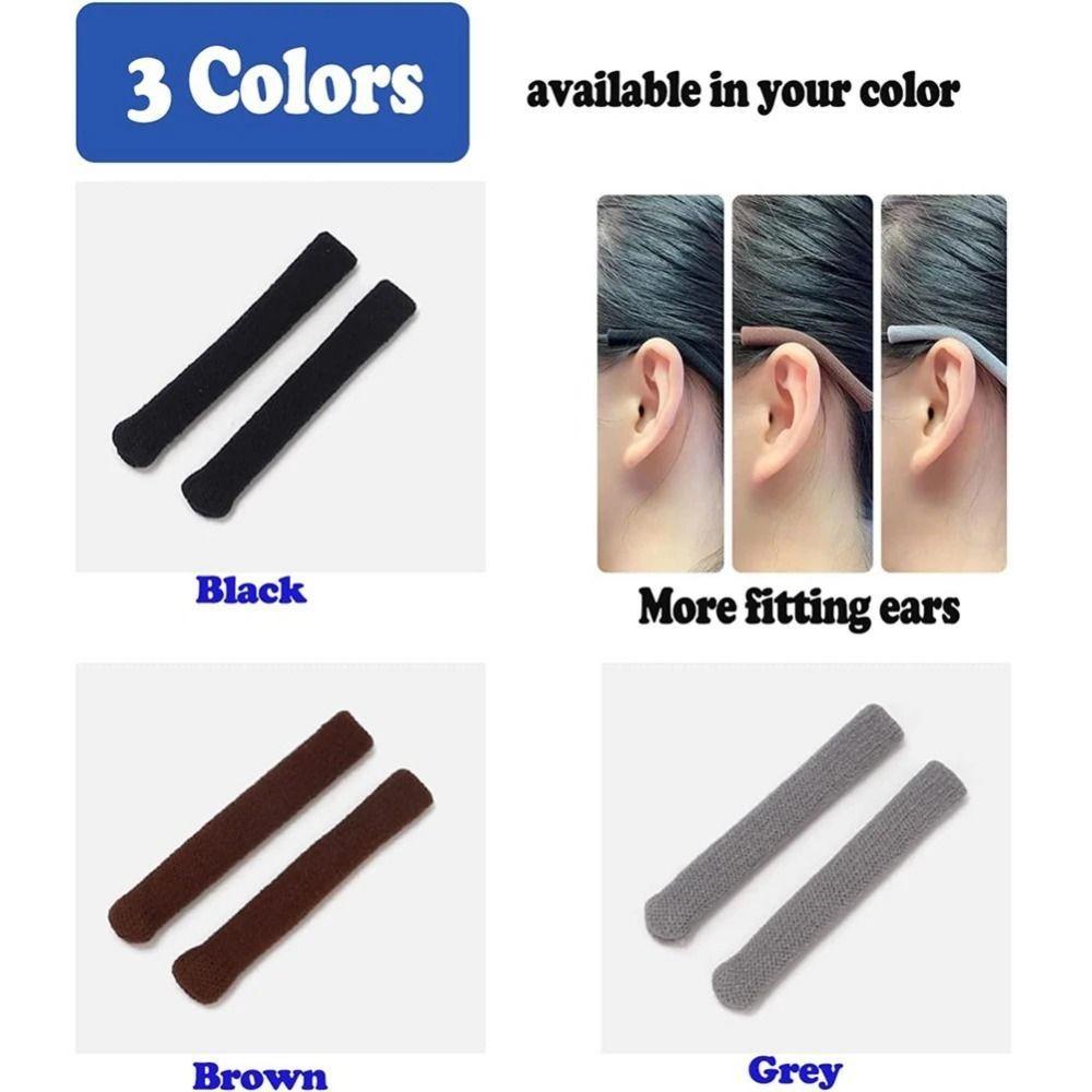 High Elastic Glasses Leg Cover Knitting Anti-drop Eyeglass Ear Cushions Anti-slip Easy Fixing Frame Leg Cover Daily Use