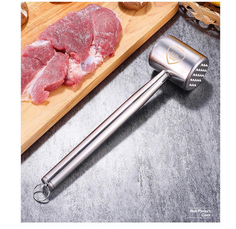 Doppelseitiger Fleischklopferhammer aus Edelstahl für Steaks