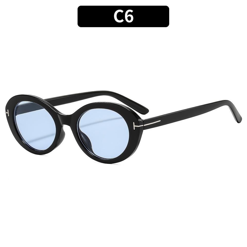 Women's Sunglasses, Fashionable T-shaped Oval Sunglasses