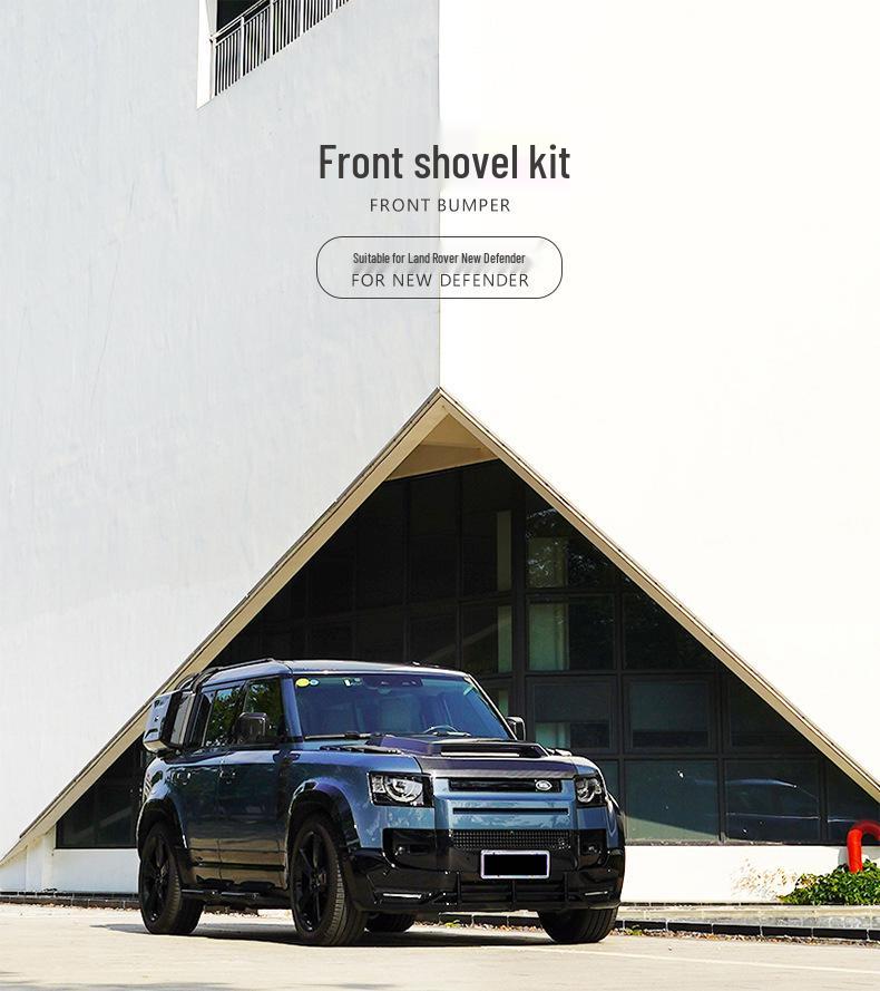 20+ Land Rover Defender 110/90 Front Splitter Upgrade Kit: Front Bumper PP with Daytime Running Lights