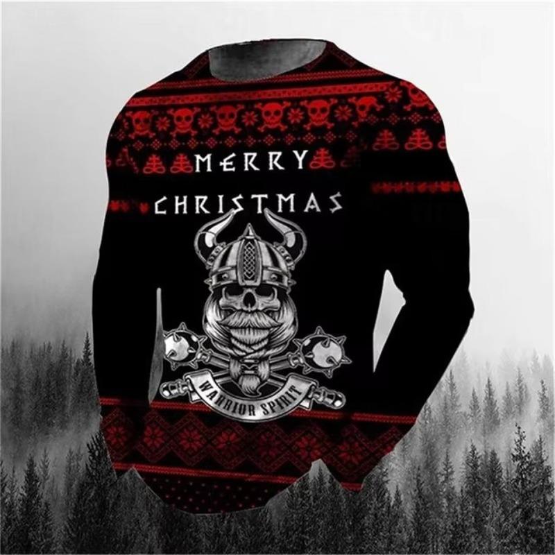 

Цифровая печатная мужская 3D-печатная футболка с длинными рукавами на осень и зиму для повседневной мужской одежды 5XL