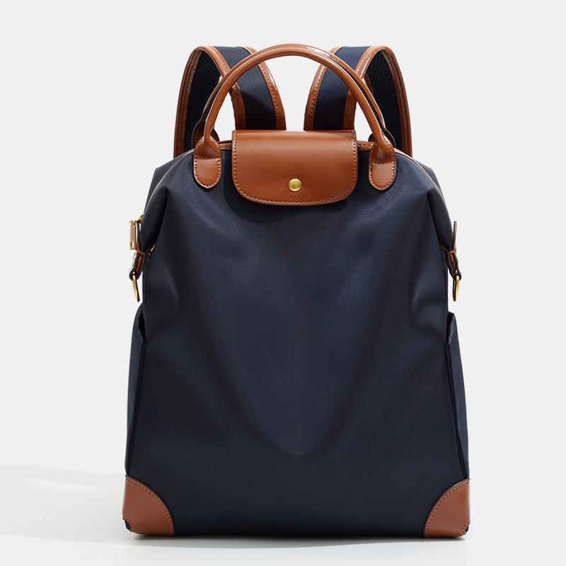 Women s Nylon Backpack Lightweight Large Capacity Versatile for Daily Commute Travel Laptop Minimalist Stylish Design синий