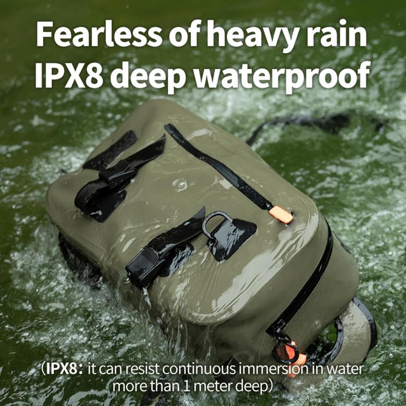 

Сумка для рыболовных снастей Водонепроницаемая сумка для рыболовного снаряжения 9,5 л Тонкий нагрудный рюкзак Многофункциональный легкий повседневный рюкзак Инструмент для джига United States