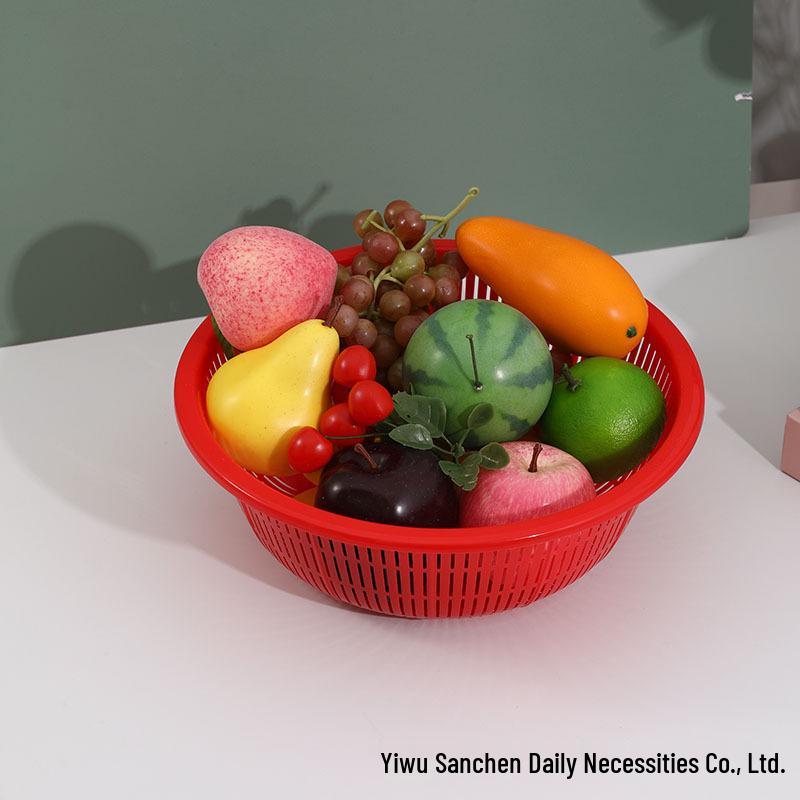 30cm Multi-Purpose Plastic Kitchen Colander and Strainer Basket for Washing Fruits and Vegetables