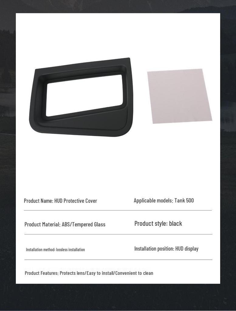 Tank 500Hi4-T HUD Schutzhülle gegen Staub für Autoinstrumente