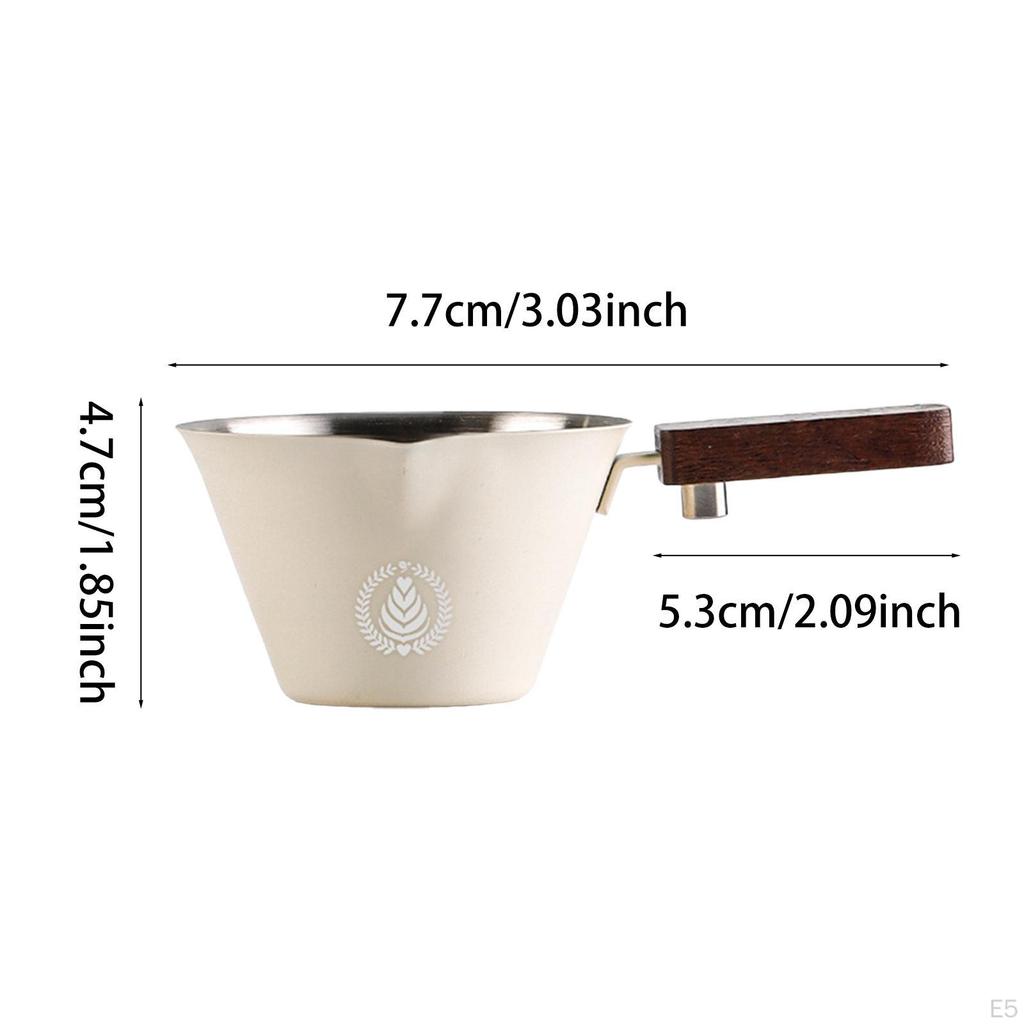 0.1 L Coffee Extraction Cup Made of Stainless Steel, Espresso Pouring Cup, Multifunctional, , for
