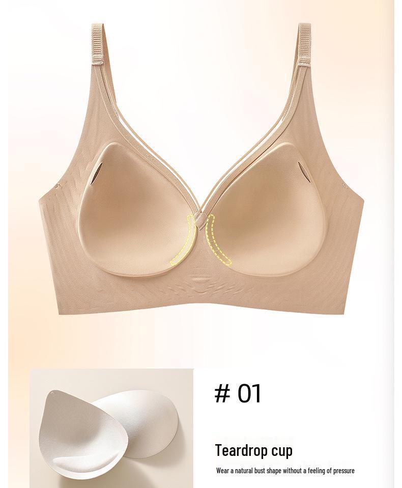 Seamless Pull-On Women's Underwear: Anti-Sagging, Side Support for Underarm Fat, Breathable, Comfortable, Adjustable, Jelly Soft Support Bra.