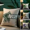 Outdoor Match With Wild Fishing Prints Nash Pillow Case Comfort Sofa Bed Silky Elegant Invisible Zipper Decorative Cushion Cover