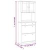 VidaXL Buffet ALTA 77x35x188 cm bois massif de pin 3187777
