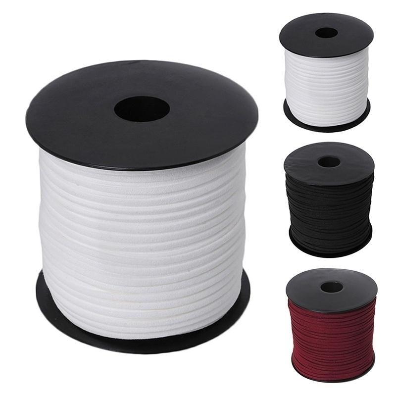 

1 шт. шнур из искусственной замши, кожаное кружево для одежды, обуви, фурнитура для изготовления ювелирных изделий, около 3 мм, 100 ярдов/рулон белый