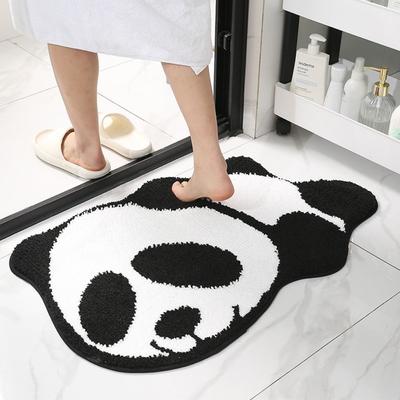 2pcs Woven Cartoon Floor Mat Universal Bathroom Non-slip Mat for Bathroom Door Household Floor Mat