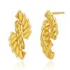 Twisted Chain Pendant Earrings Vintage French Gold Plated 18k Stud Earrings
