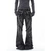 Women's Washed Micro-Flare Jeans with Frayed Edges and 3D Pockets