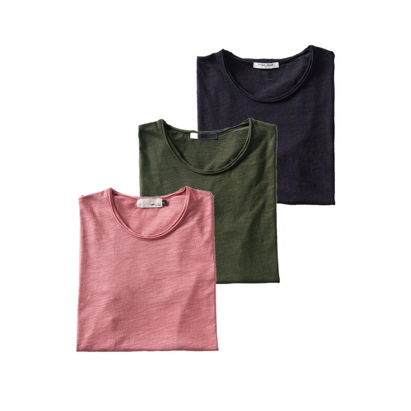 

3 шт./компл., летняя футболка из 100% хлопка с круглым вырезом, мужские однотонные 10 цветов, мужские футболки, повседневные мужские базовые футболки с короткими рукавами L