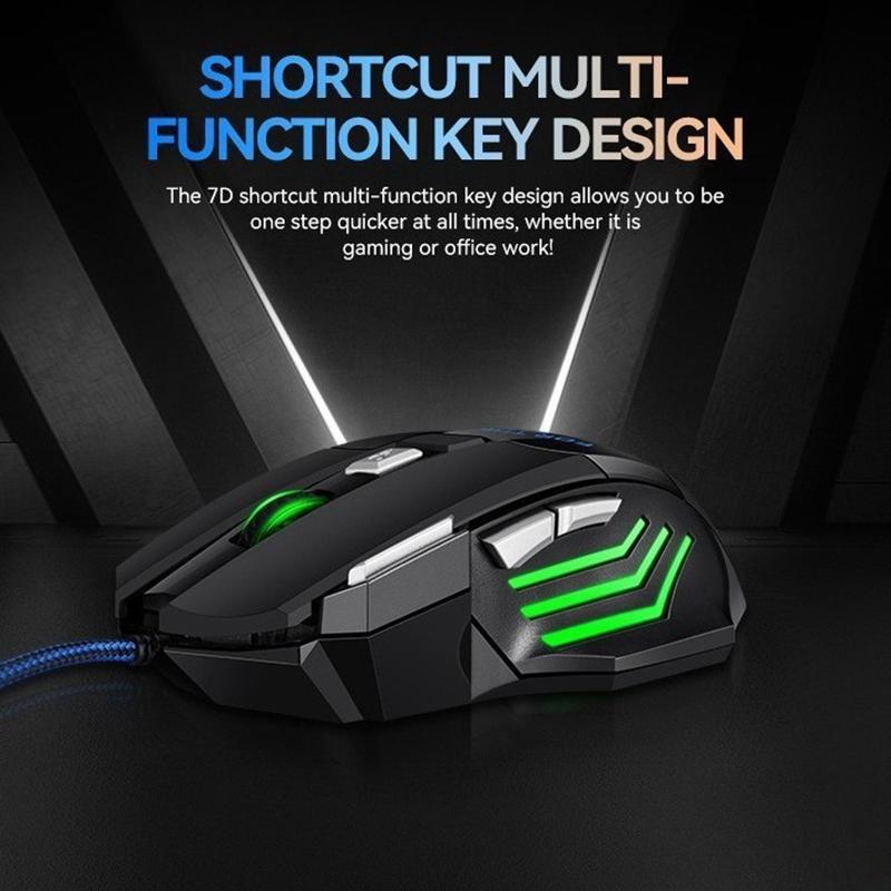 USB Wired Gaming Mouse Factory Direct Sales with Rainbow Lighting for Gaming