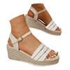 Women'S Wedge Heel Platform Woven Sandals With Strap Open Toe Soft Sole Women Summer Sandals With Heels Women'S Heeled Sandals