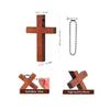 Pack of 100pcs Wooden Crucifix Charm On Delicate Beaded Chain Versatile Jewelry For Keychain or Bag Decoration