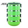 Leak Proof Meal Prep Stackable Insulated Lunch Box with Handle, Stainless Steel Interior Easy Cleaning Outdoor Picnic Food Container Design,