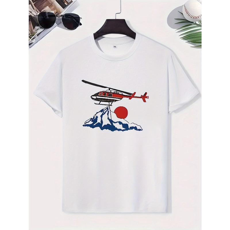Men'S Summer Short-Sleeve T-Shirts , Stylish And Trendy Printed Shirts for Young Males, Perfect for Casual Wear In Spring And Summer with a Round Neck