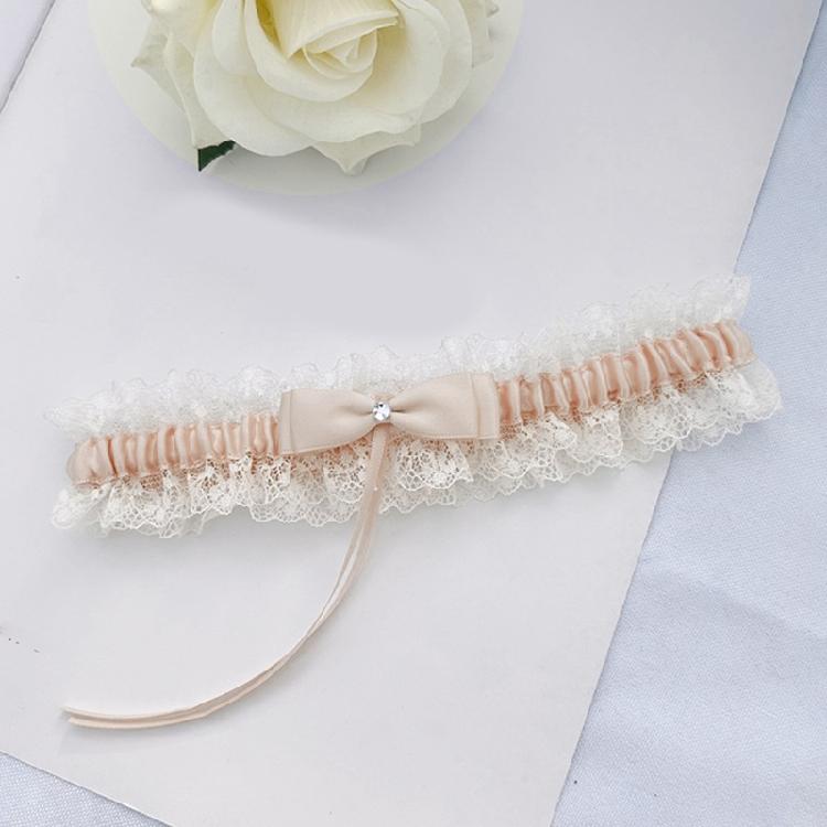 Elegant Rose Flower Garter with Bowknot Adjustable Lace Leg Band for Women Holiday Wedding Dress Outfits