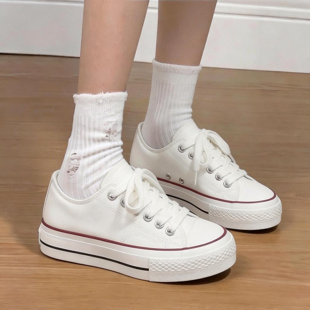 Huili white canvas shoes, women's summer hot selling versatile shoes, casual low top board shoes, commuting white shoes