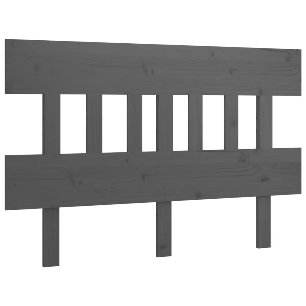 Headboard Grey 163.5 x 3 x 81 cm Solid Pine Wood