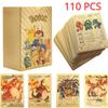 27-110 Stuks Pokemon Gouden Folie Kaart VMAX GX Kaarten Engels Frans Spaans Duits Pikachu Charizard Arceus Kleur Pokémon Kaarten Cadeau