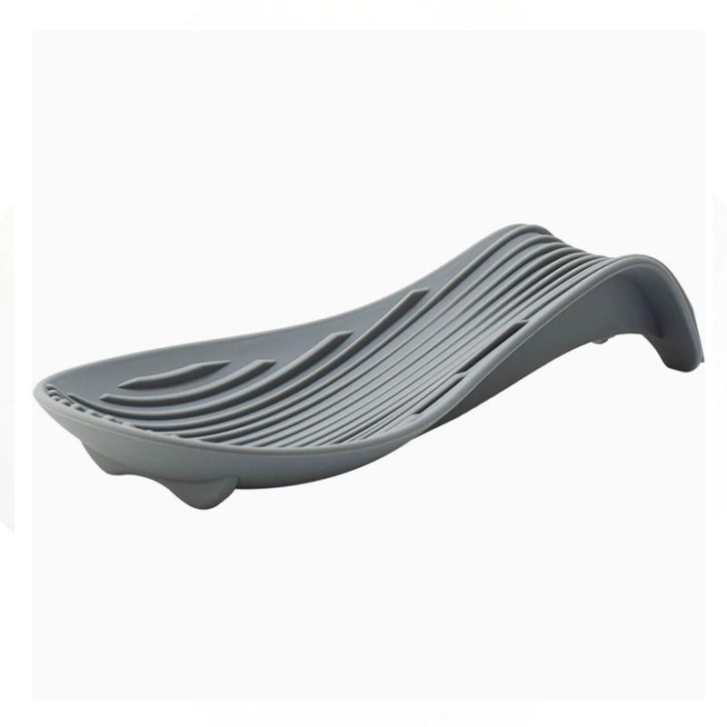 1Pc Silicone Insulated Spoon Holder Heat Resistant Placemat Spoon Holder Cutlery Shelving Kitchen Tools Placemat