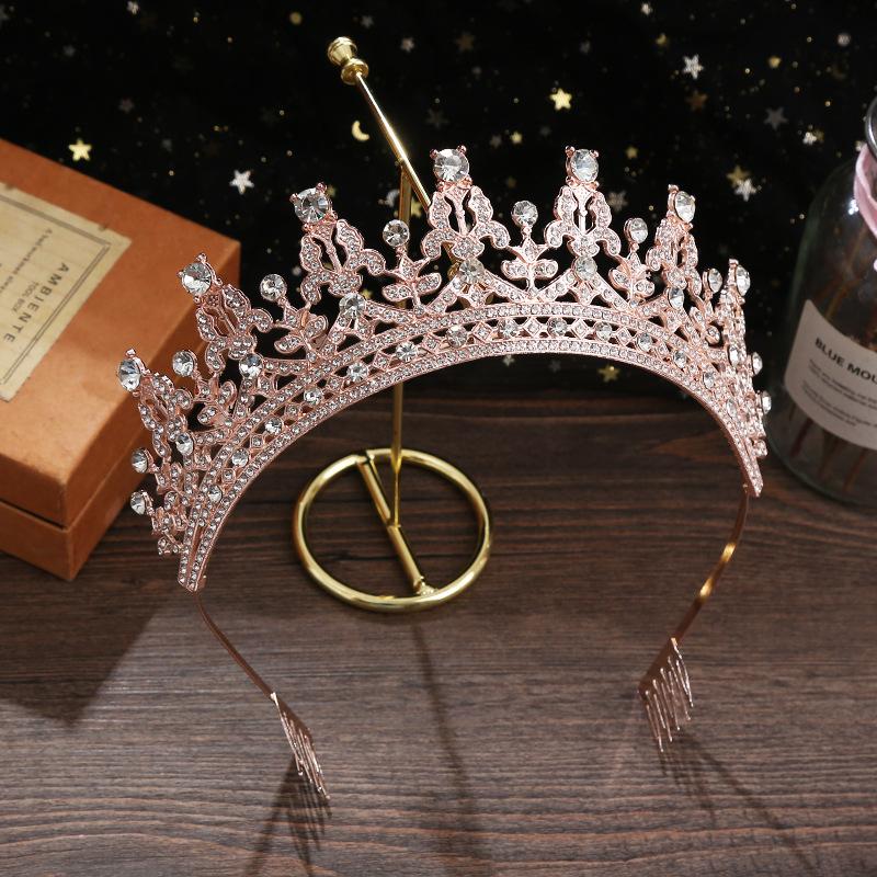 

Свадебная корона тиара стразы повязка на голову корона на день рождения аксессуары для волос для вечеринки свадебный гребень для волос стиль