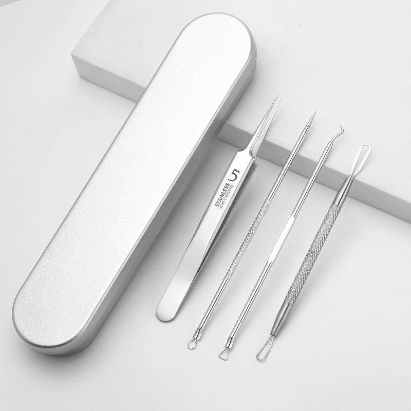 

Professional Blackhead Tweezers,High Hard Stainless Steel Blackhead Remover,Precision Pimple Popper Tool Kit,Blackhead Extractor