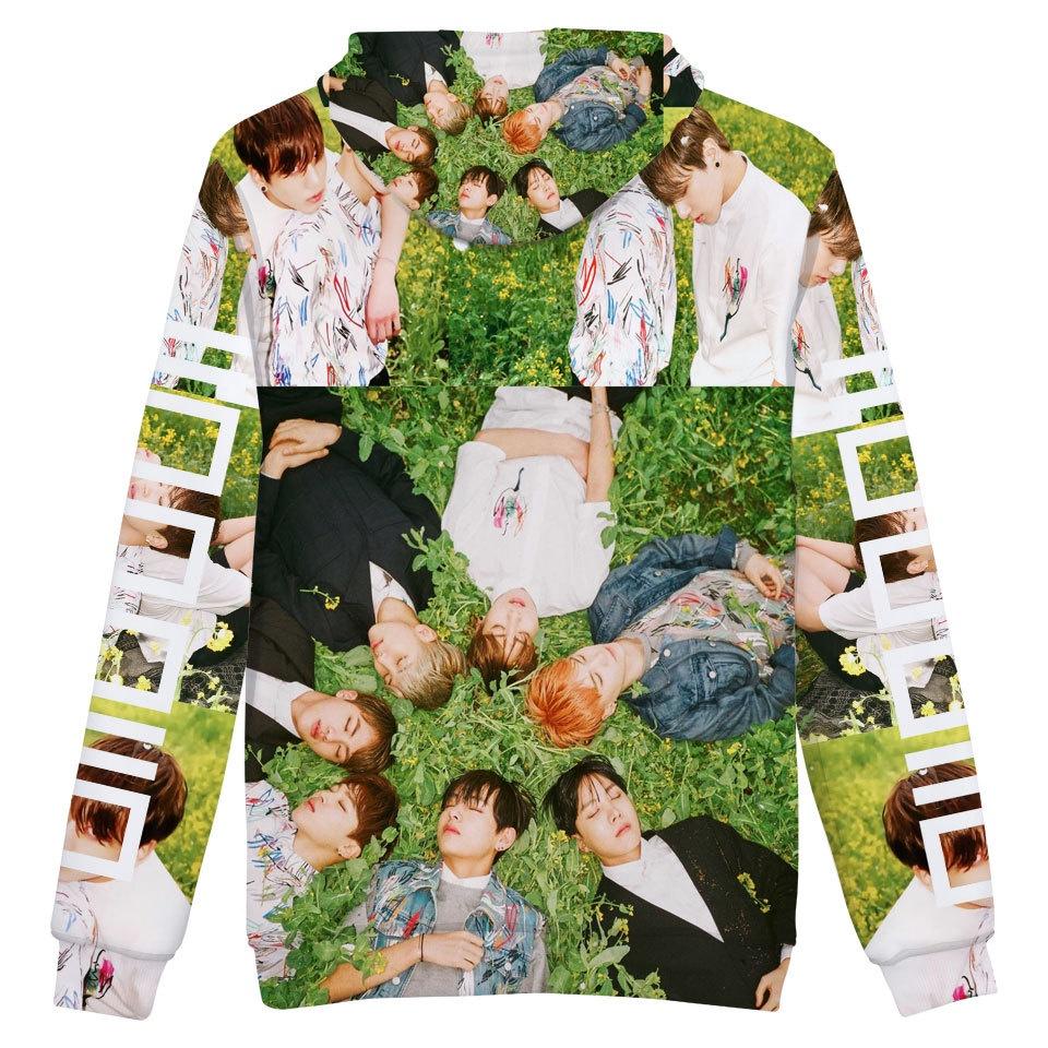 Premium Quality Bts Printed Sweatshirt Hoodie Featuring Face Yourself Design For Fans