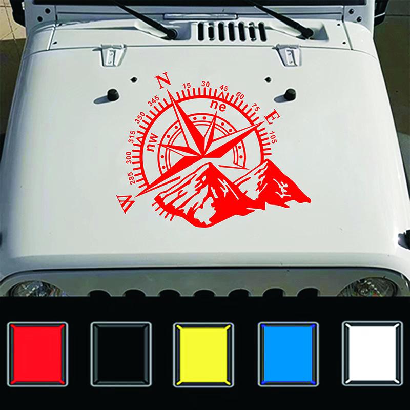 Mode Auto Windrose Navigieren Offroad Vinyl Aufkleber Abziehbild Auto Auto Dekoration