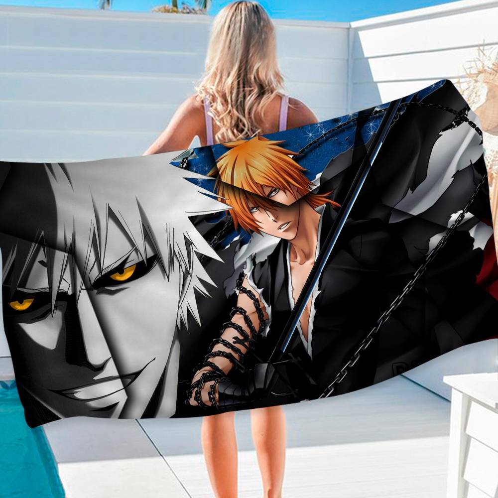 

Bleach Anime Anime Beach Swimming Towel Soft Absorbent Washcloth Children s Gifts for Kids Travel Camping Gym W30*H60(CM)