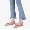 Fashion New Summer Rivet Bownot Solid Color Flat Sandals Fashionable Pointed Versatile Temperament Commuting Shopping Single Shoes 34-41