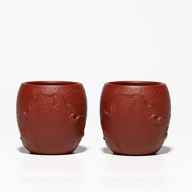 

150ml Handmade Lotus Leaf Zisha Master Cup Yixing Purple Clay Teacup Raw Ore Dahongpao Smelling Mug Kung Fu Tea Ceremony Gifts
