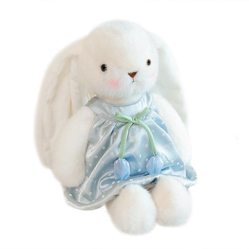 Adorable Tulip Long-Eared Rabbit Plush with Flower Gauze Skirt - Perfect Girly Gift
