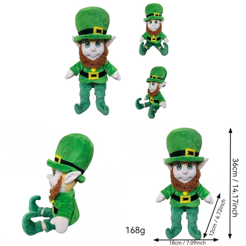 St Patricks Day Plush Toy Gift For Kids And Adults With Soft Crystal Velvet Material