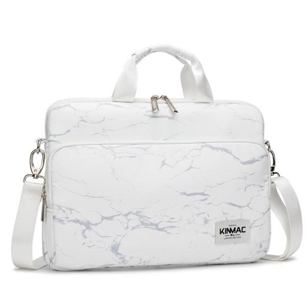 Kinmac 360 Series Laptop Shoulder Bag, White Marble