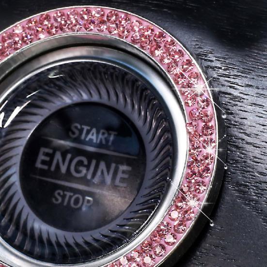 Decals Ignition Button Not Easy Trim Shiny Fall To Off Waterproof Bling Car Start Engine