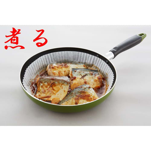 Artem Cooking Sheets, Round, for Frying Pans 20cm and Up, Silicone Resin Coated, Box Type, 50 Sheets, Made in Japan