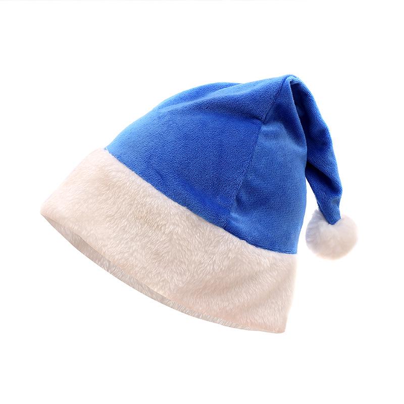 Super Soft Crystal Fabric Adult Christmas Hat - Festive Holiday Decoration & Party Dress-Up