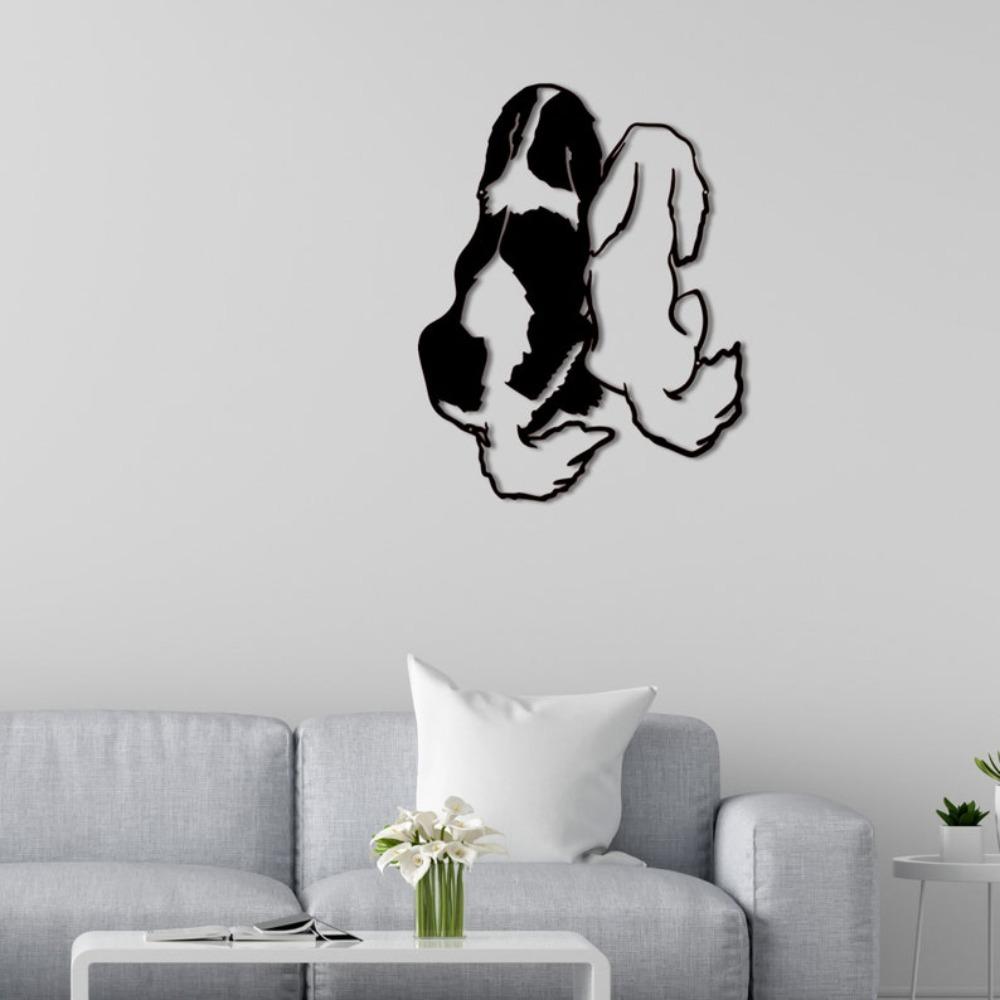 Minimalist Metal Dog Wall Art Sculpture Home Decor Indoor Outdoor Hanging Gift for Pet Lovers