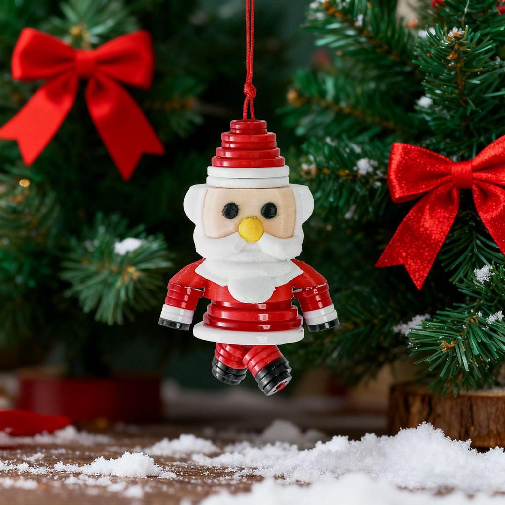 2025 Christmas Button Santa Ornament Kits Funny Santa Claus Button Ornament Making Set For Holiday Festival Birthday Home